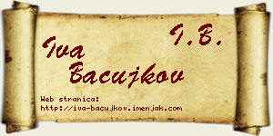 Iva Bačujkov vizit kartica